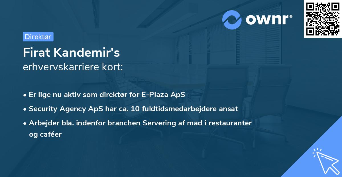 Firat Kandemir's erhvervskarriere kort