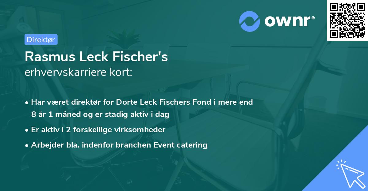 Rasmus Leck Fischer's erhvervskarriere kort