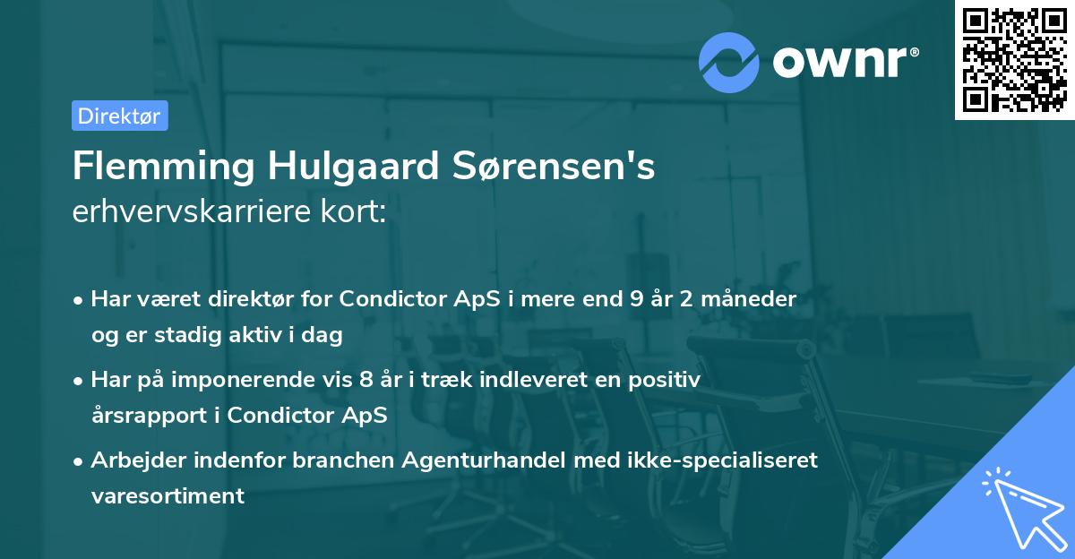 Flemming Hulgaard Sørensen's erhvervskarriere kort