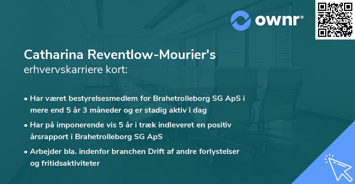 Catharina Reventlow-Mourier's erhvervskarriere kort