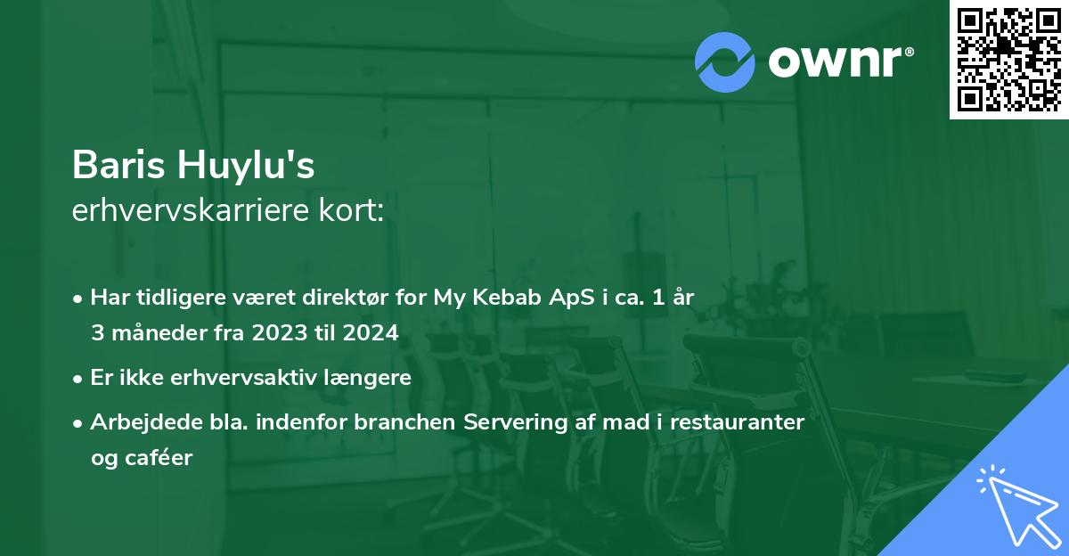 Baris Huylu's erhvervskarriere kort