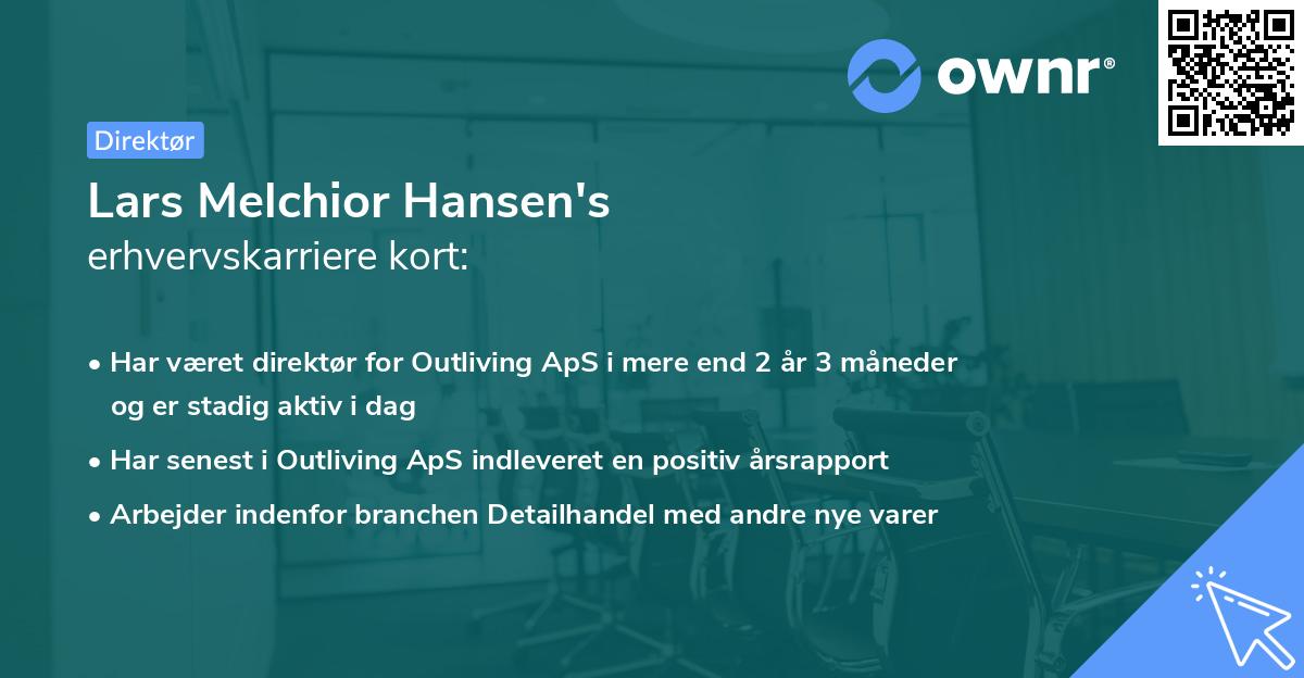 Lars Melchior Hansen's erhvervskarriere kort