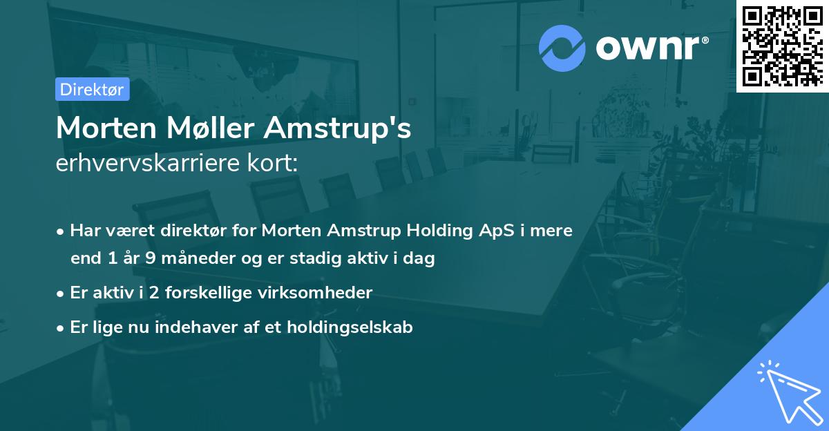 Morten Møller Amstrup's erhvervskarriere kort