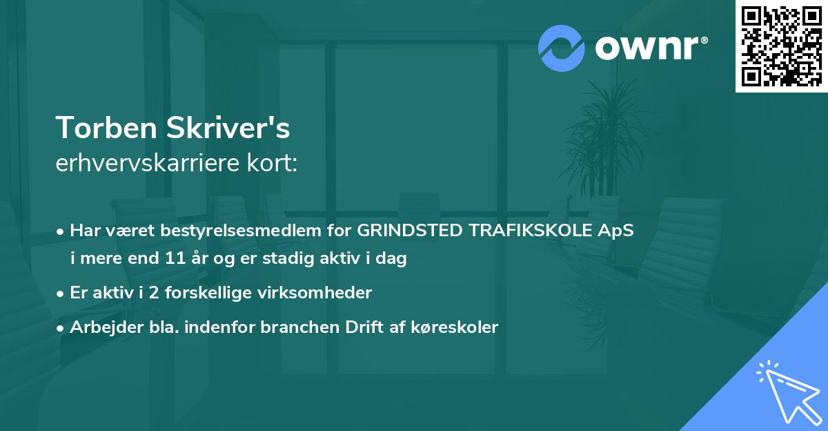 Torben Skriver's erhvervskarriere kort