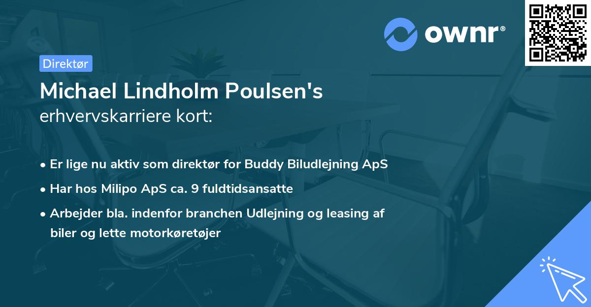 Michael Lindholm Poulsen's erhvervskarriere kort