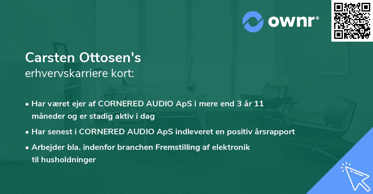 Carsten Ottosen's erhvervskarriere kort