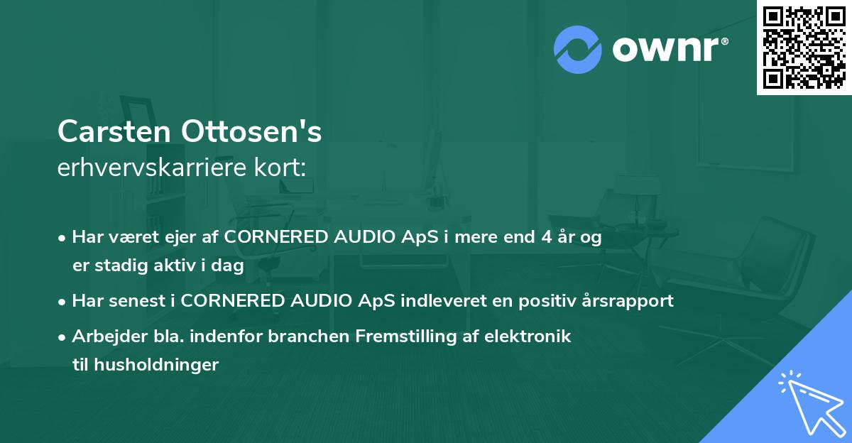 Carsten Ottosen's erhvervskarriere kort