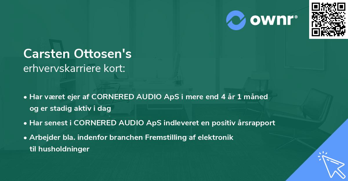 Carsten Ottosen's erhvervskarriere kort