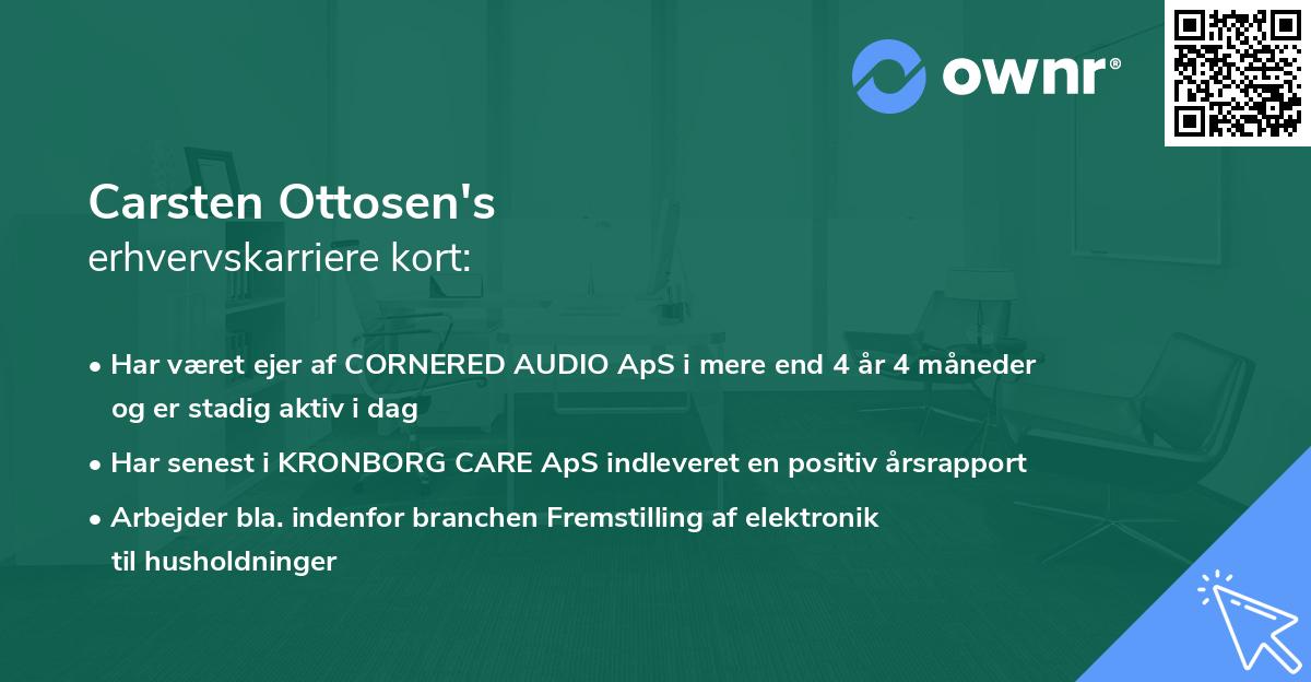 Carsten Ottosen's erhvervskarriere kort