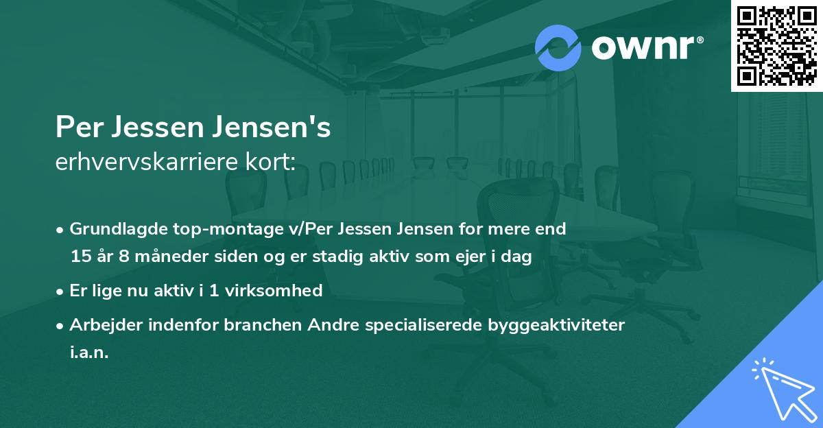 Per Jessen Jensen's erhvervskarriere kort