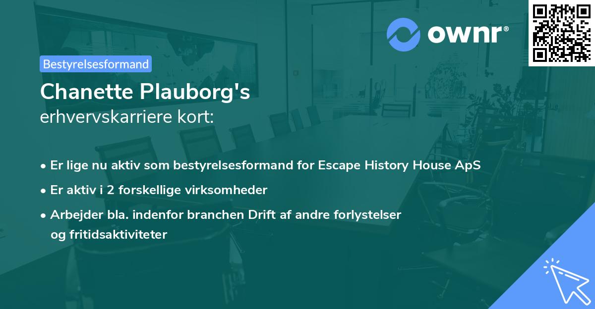 Chanette Plauborg's erhvervskarriere kort