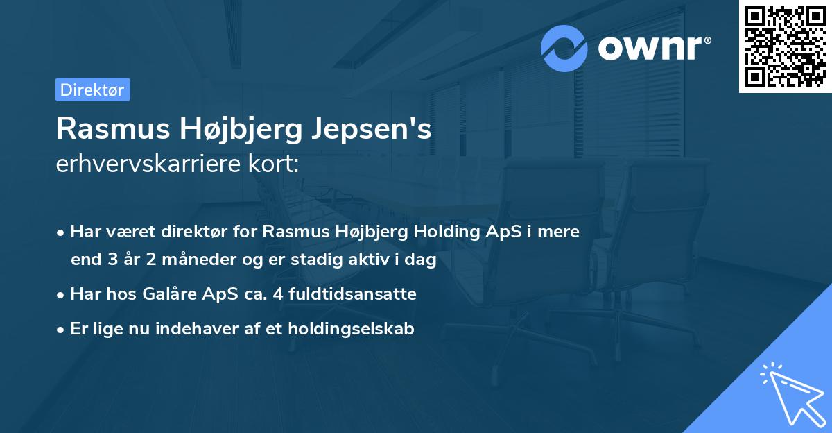 Rasmus Højbjerg Jepsen's erhvervskarriere kort