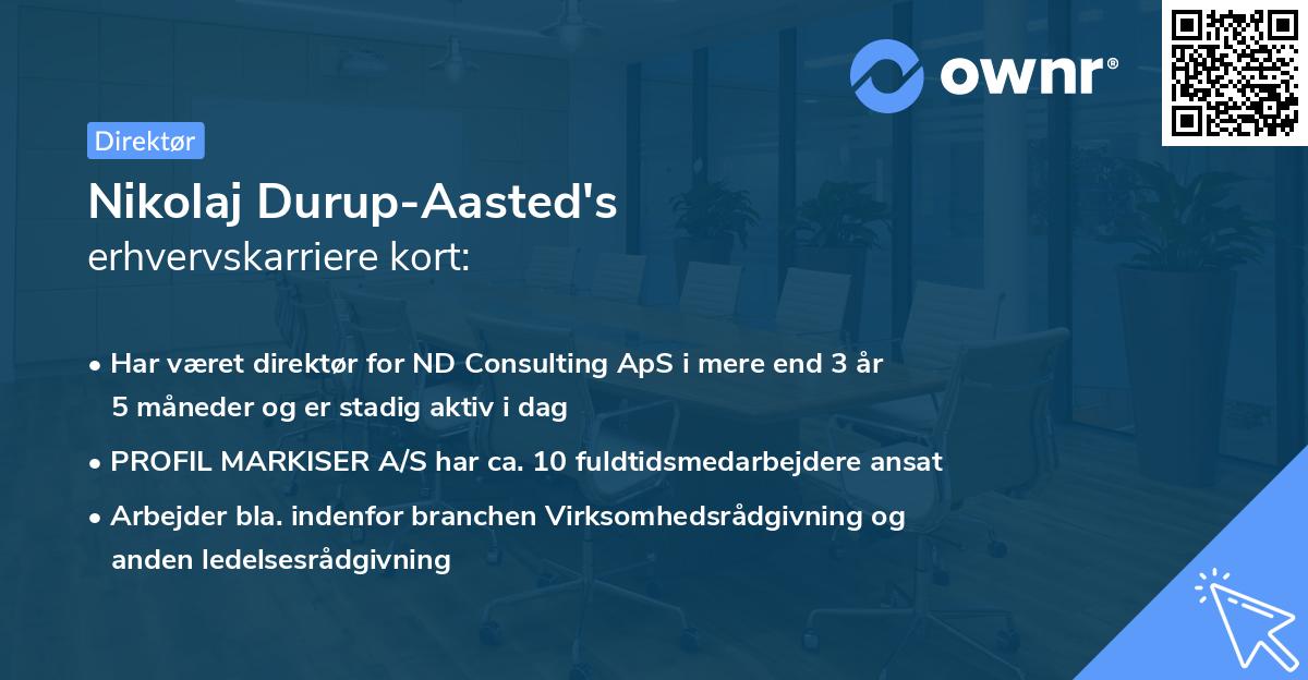 Nikolaj Durup-Aasted's erhvervskarriere kort