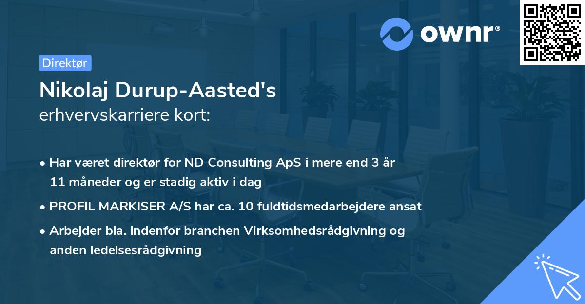 Nikolaj Durup-Aasted's erhvervskarriere kort