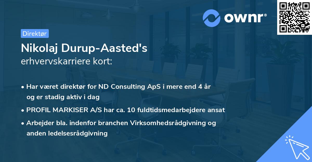 Nikolaj Durup-Aasted's erhvervskarriere kort