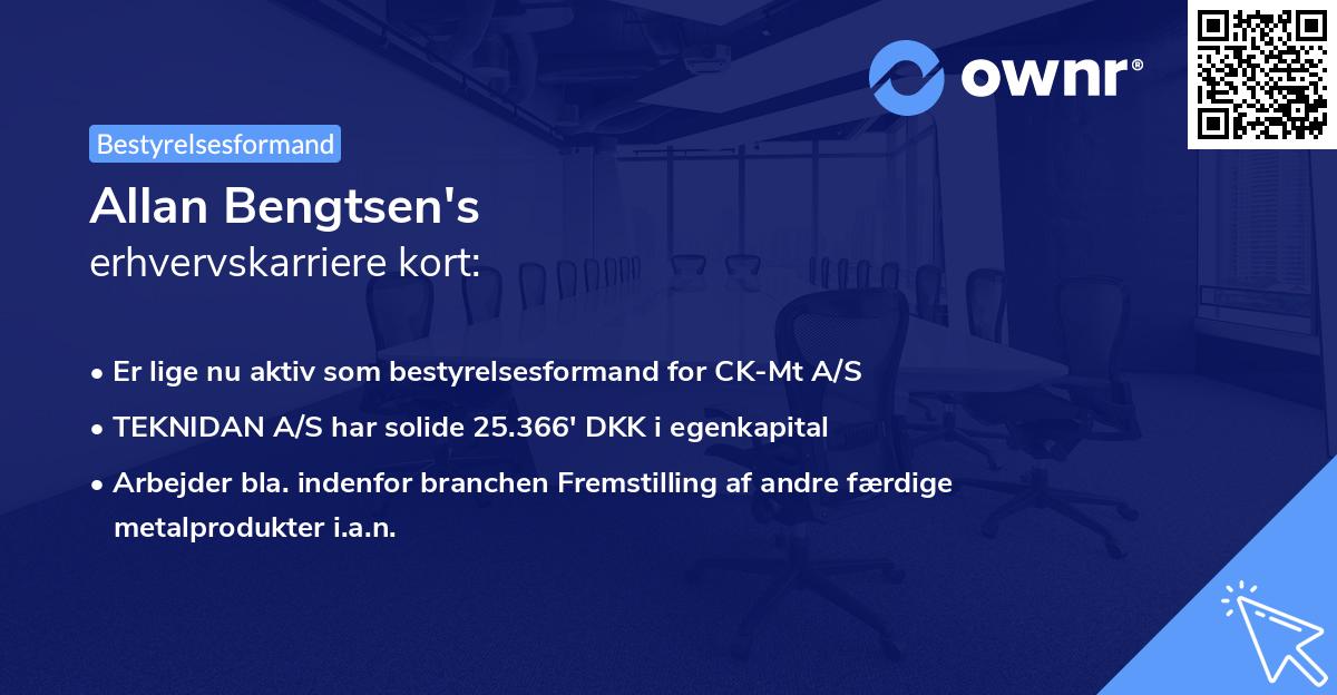 Allan Bengtsen's erhvervskarriere kort
