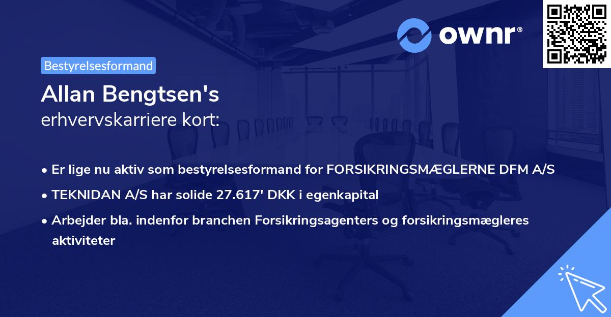 Allan Bengtsen's erhvervskarriere kort