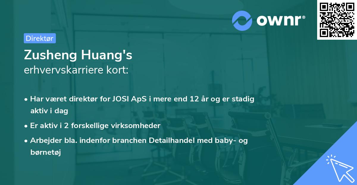 Zusheng Huang's erhvervskarriere kort