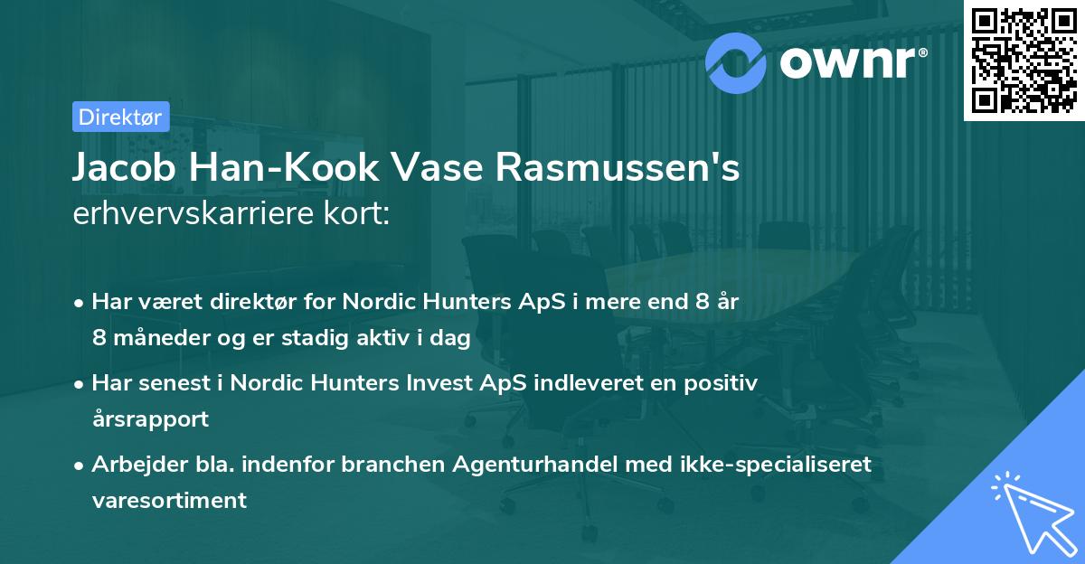 Jacob Han-Kook Vase Rasmussen's erhvervskarriere kort