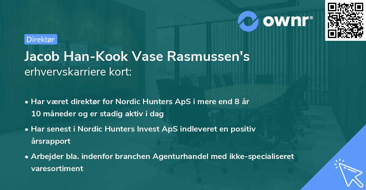 Jacob Han-Kook Vase Rasmussen's erhvervskarriere kort
