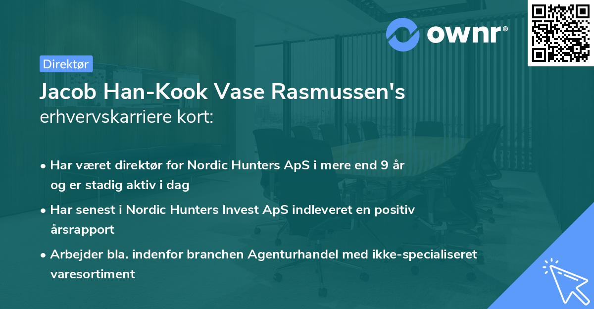 Jacob Han-Kook Vase Rasmussen's erhvervskarriere kort
