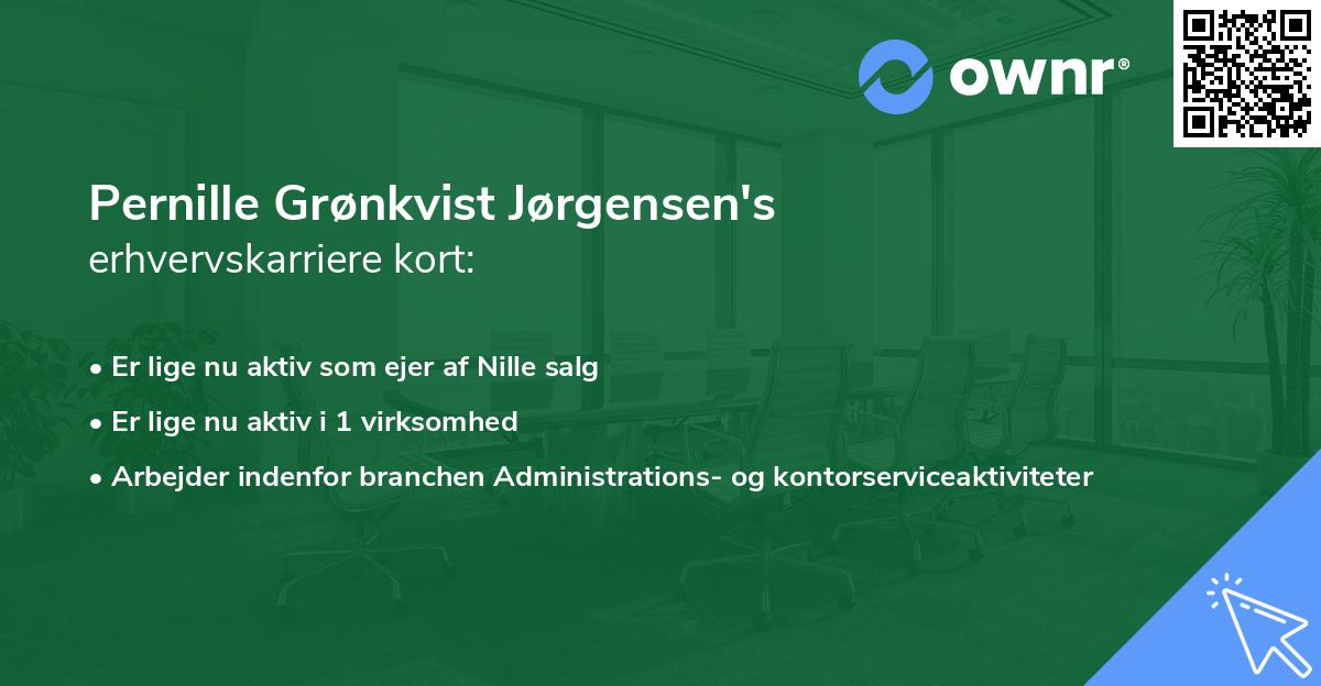 Pernille Grønkvist Jørgensen's erhvervskarriere kort