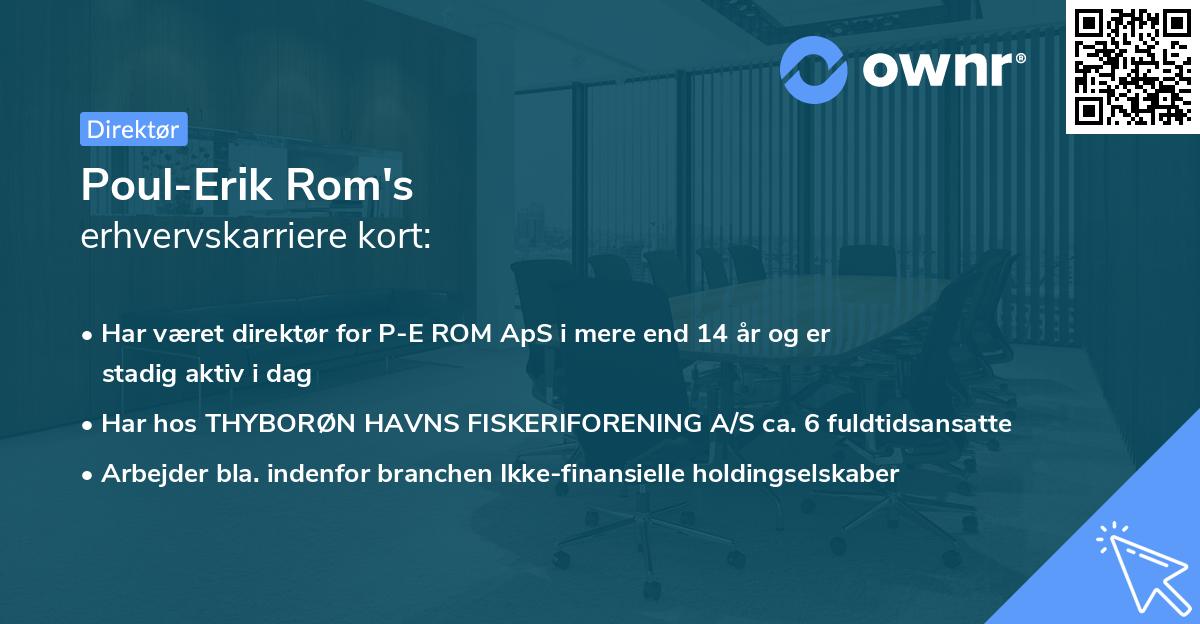 Poul-Erik Rom's erhvervskarriere kort