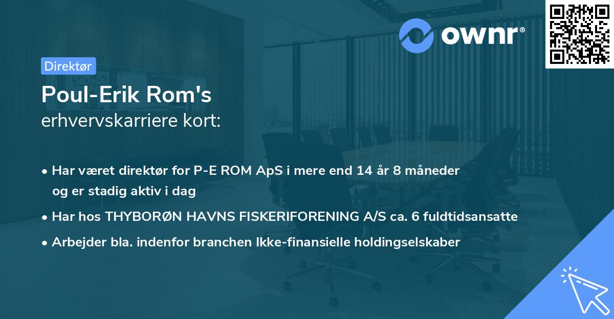 Poul-Erik Rom's erhvervskarriere kort