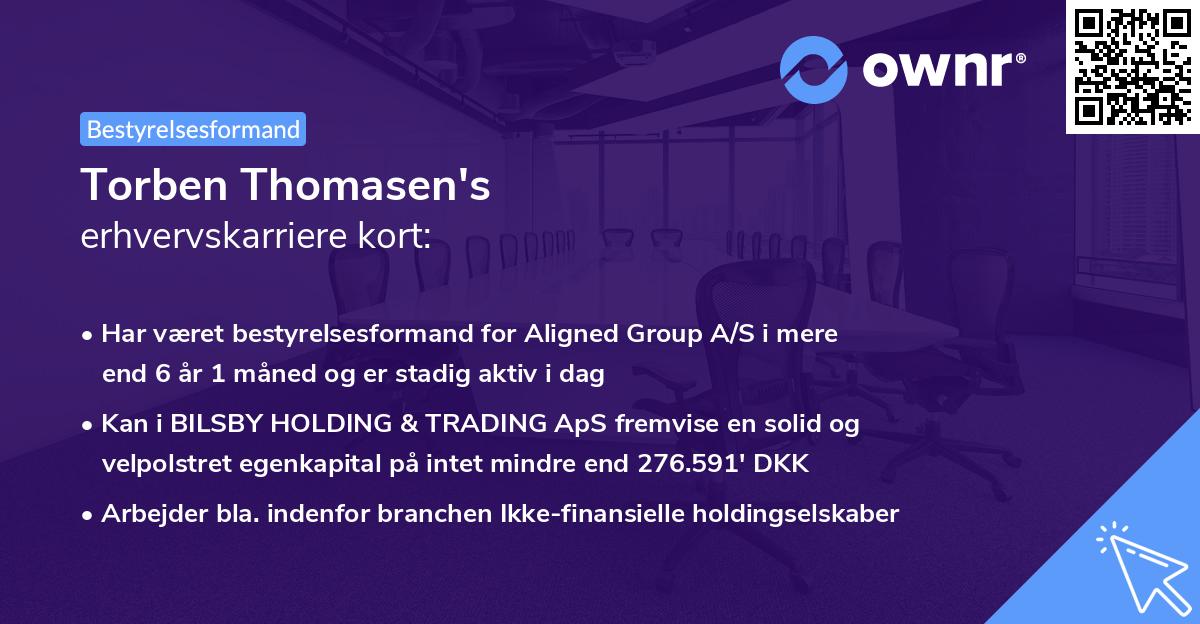 Torben Thomasen's erhvervskarriere kort