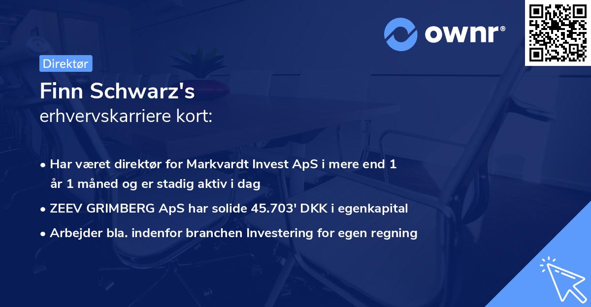 Finn Schwarz's erhvervskarriere kort