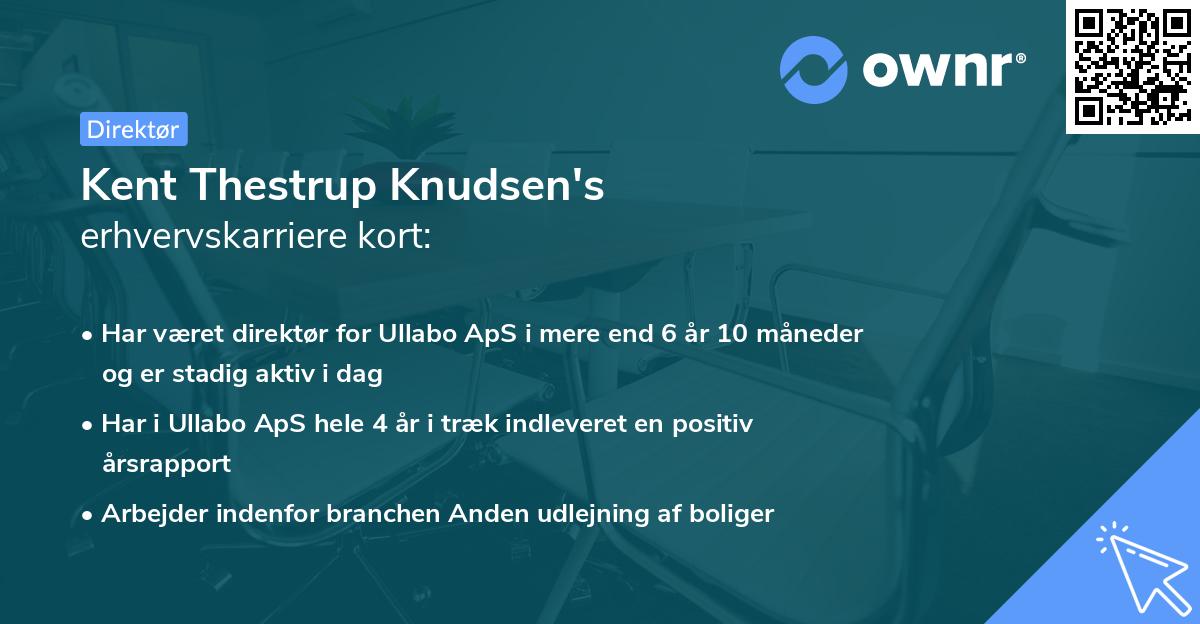 Kent Thestrup Knudsen's erhvervskarriere kort
