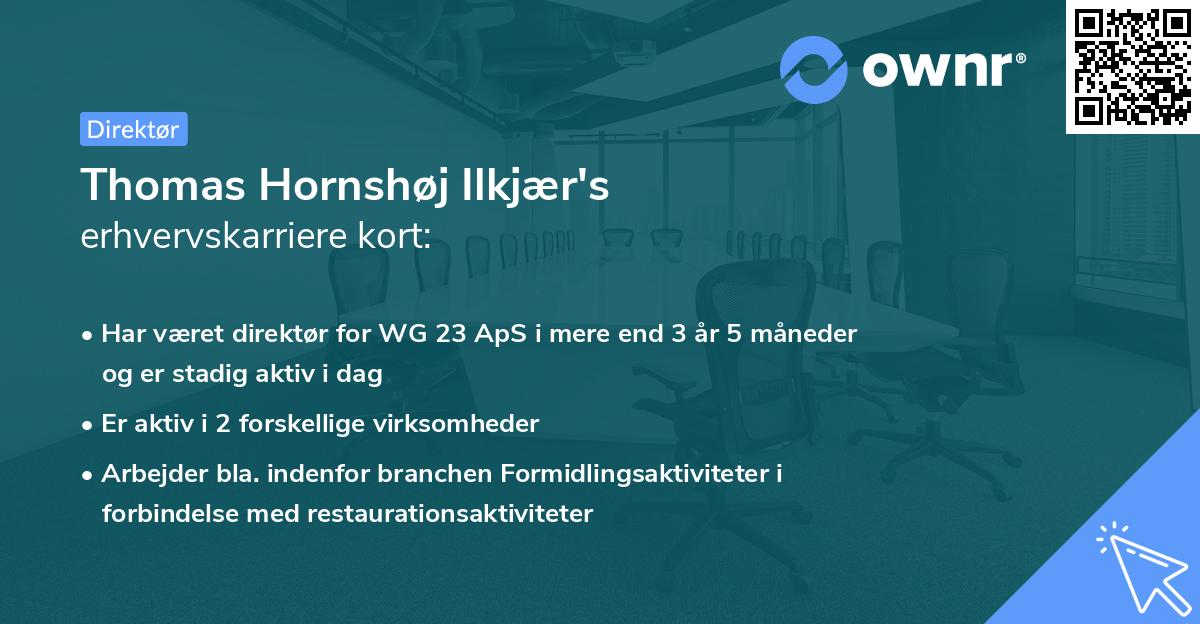Thomas Hornshøj Ilkjær's erhvervskarriere kort