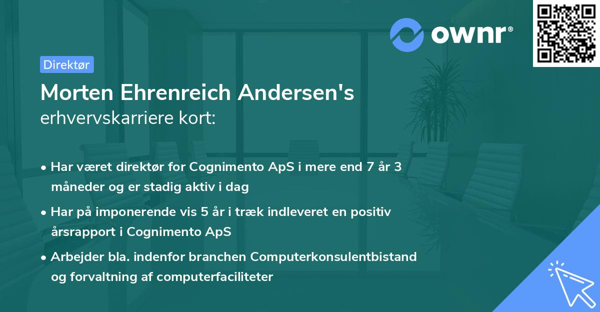Morten Ehrenreich Andersen's erhvervskarriere kort