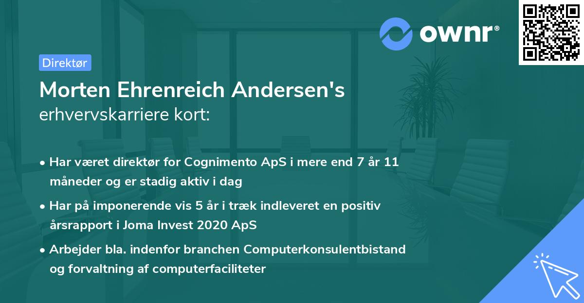 Morten Ehrenreich Andersen's erhvervskarriere kort
