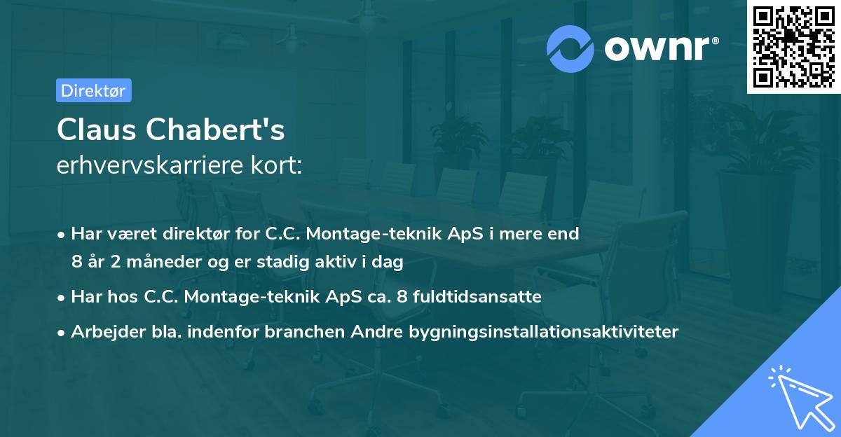 Claus Chabert's erhvervskarriere kort