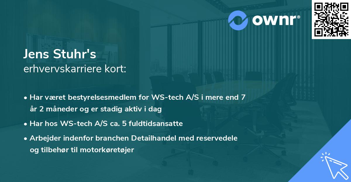Jens Stuhr's erhvervskarriere kort