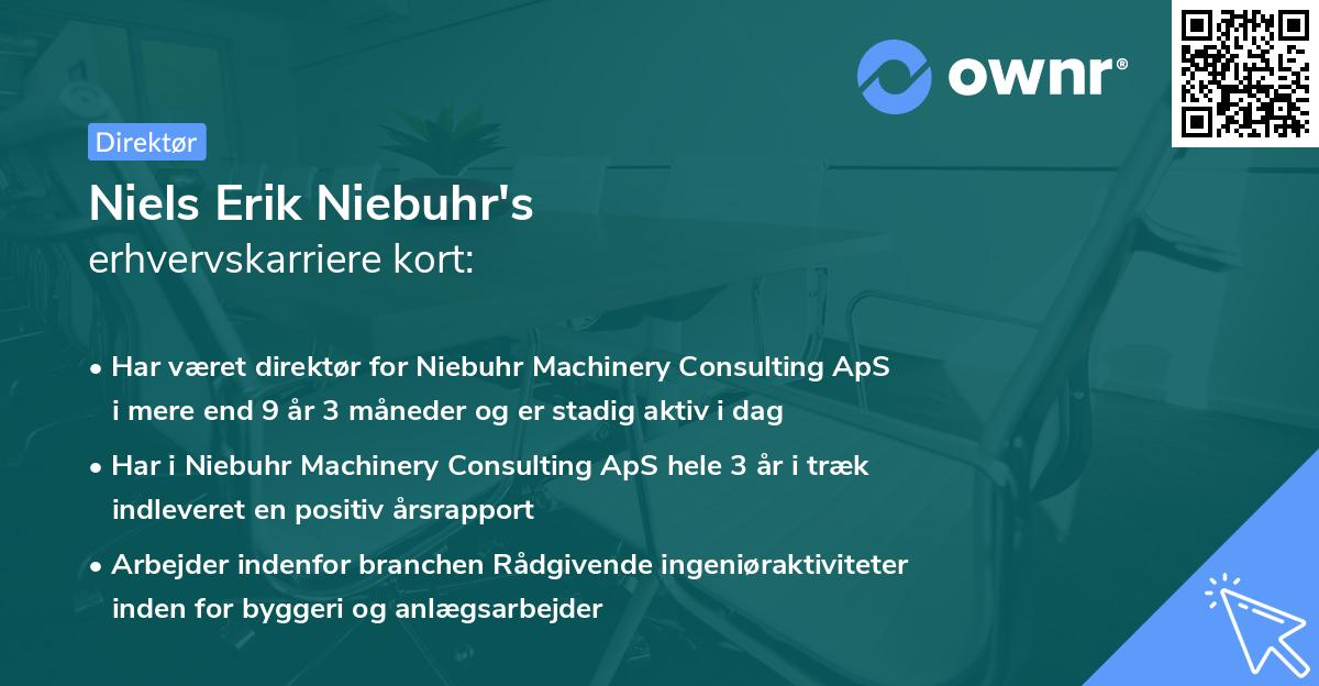 Niels Erik Niebuhr's erhvervskarriere kort