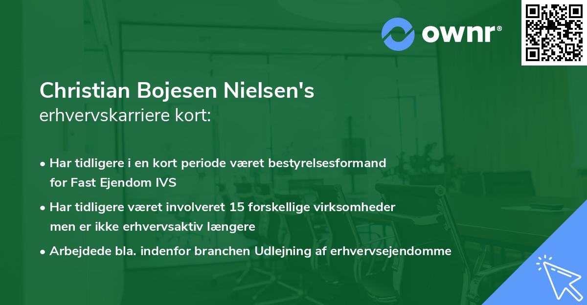 Christian Bojesen Nielsen's erhvervskarriere kort