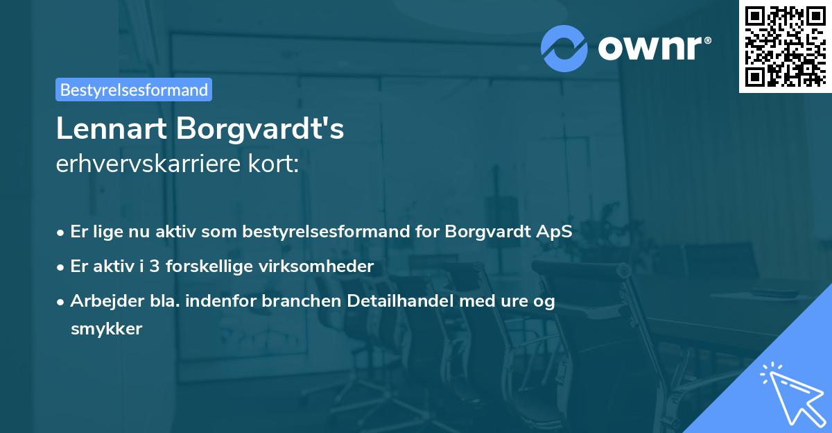 Lennart Borgvardt's erhvervskarriere kort