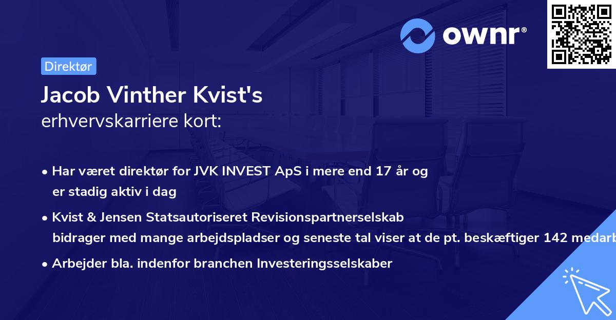 Jacob Vinther Kvist's erhvervskarriere kort