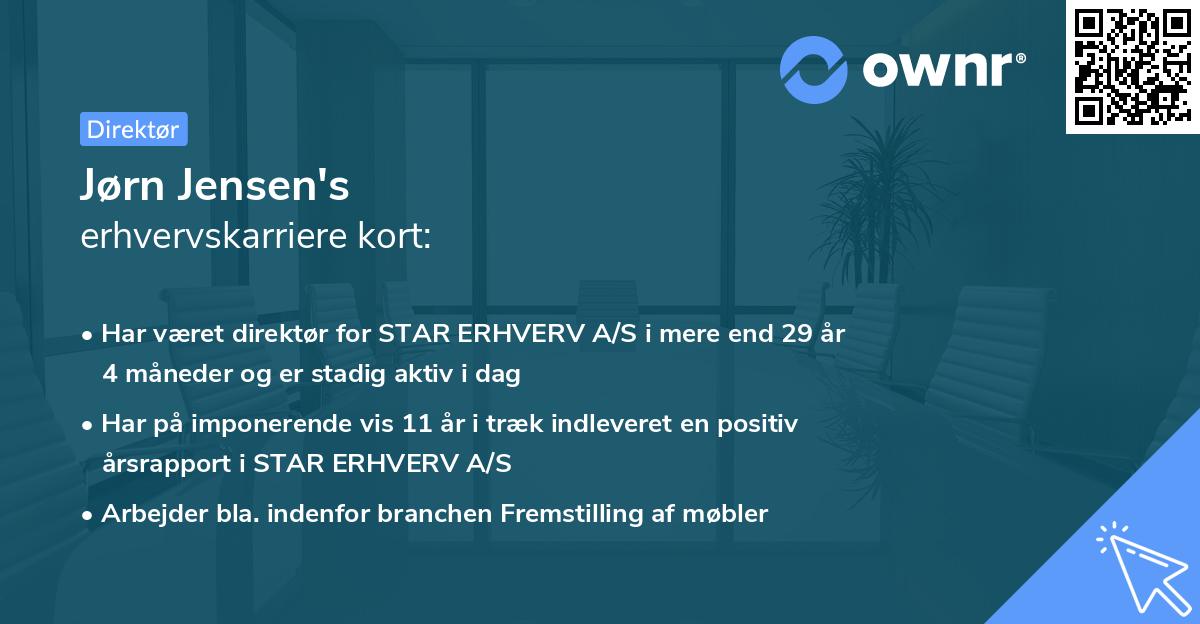 Jørn Jensen's erhvervskarriere kort