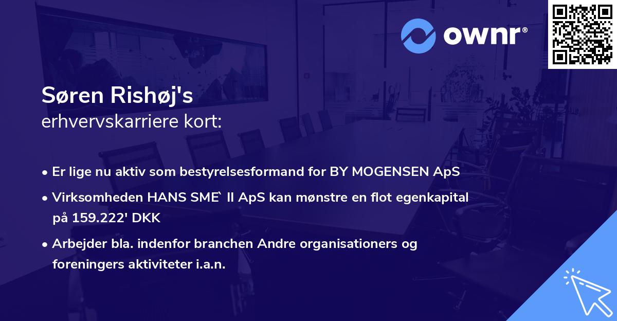 Søren Rishøj's erhvervskarriere kort