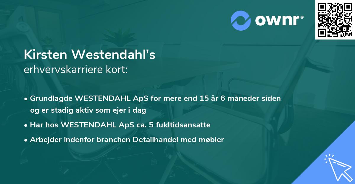 Kirsten Westendahl's erhvervskarriere kort
