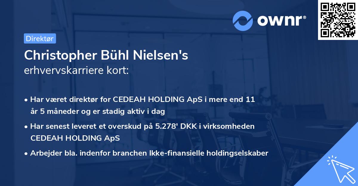 Christopher Bühl Nielsen's erhvervskarriere kort