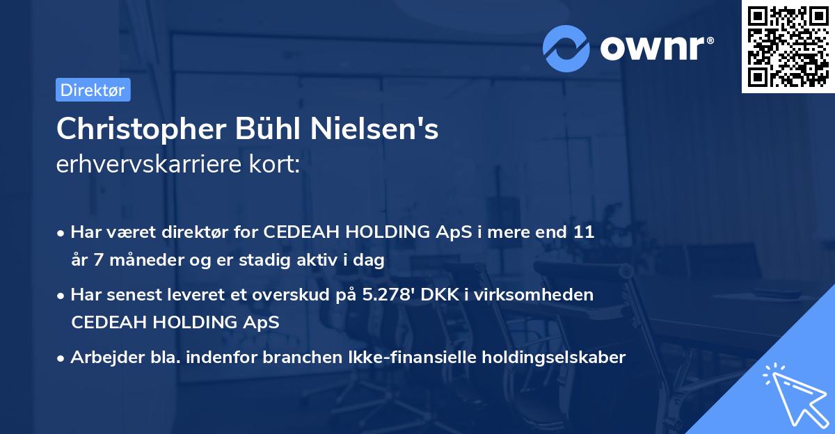 Christopher Bühl Nielsen's erhvervskarriere kort