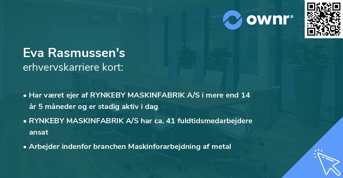 Eva Rasmussen's erhvervskarriere kort