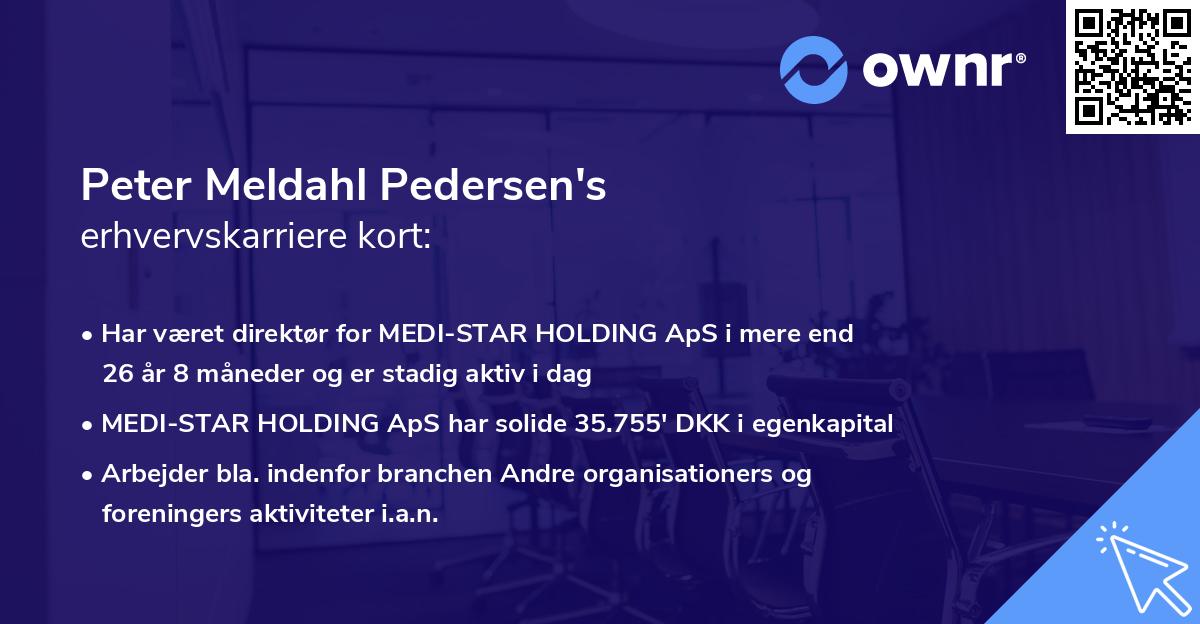 Peter Meldahl Pedersen's erhvervskarriere kort
