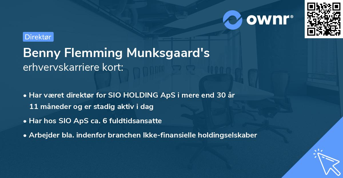 Benny Flemming Munksgaard's erhvervskarriere kort