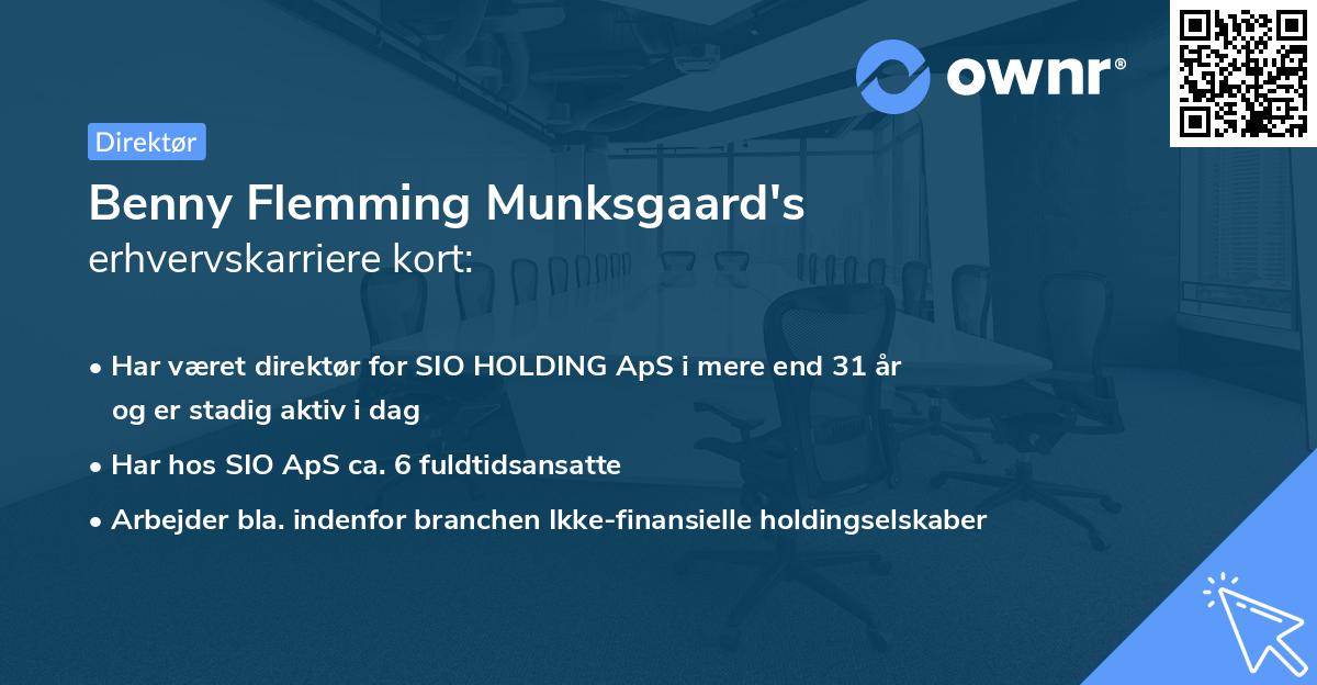 Benny Flemming Munksgaard's erhvervskarriere kort