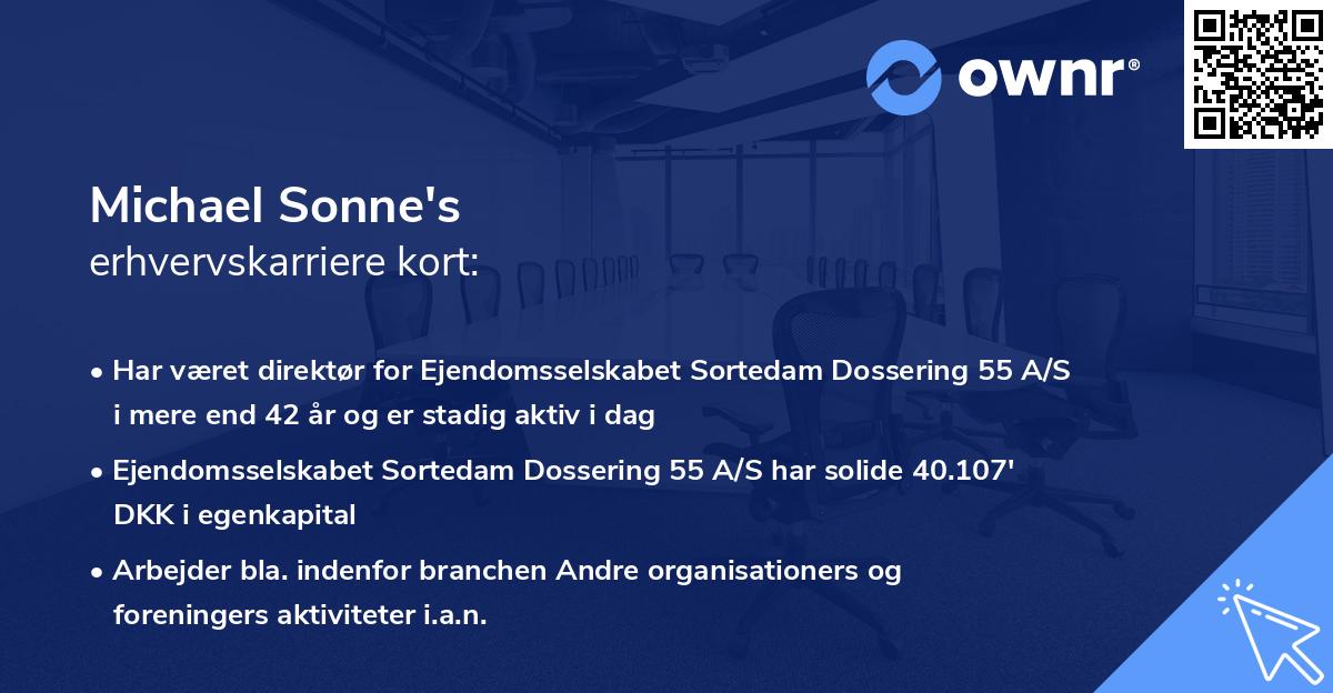 Michael Sonne's erhvervskarriere kort